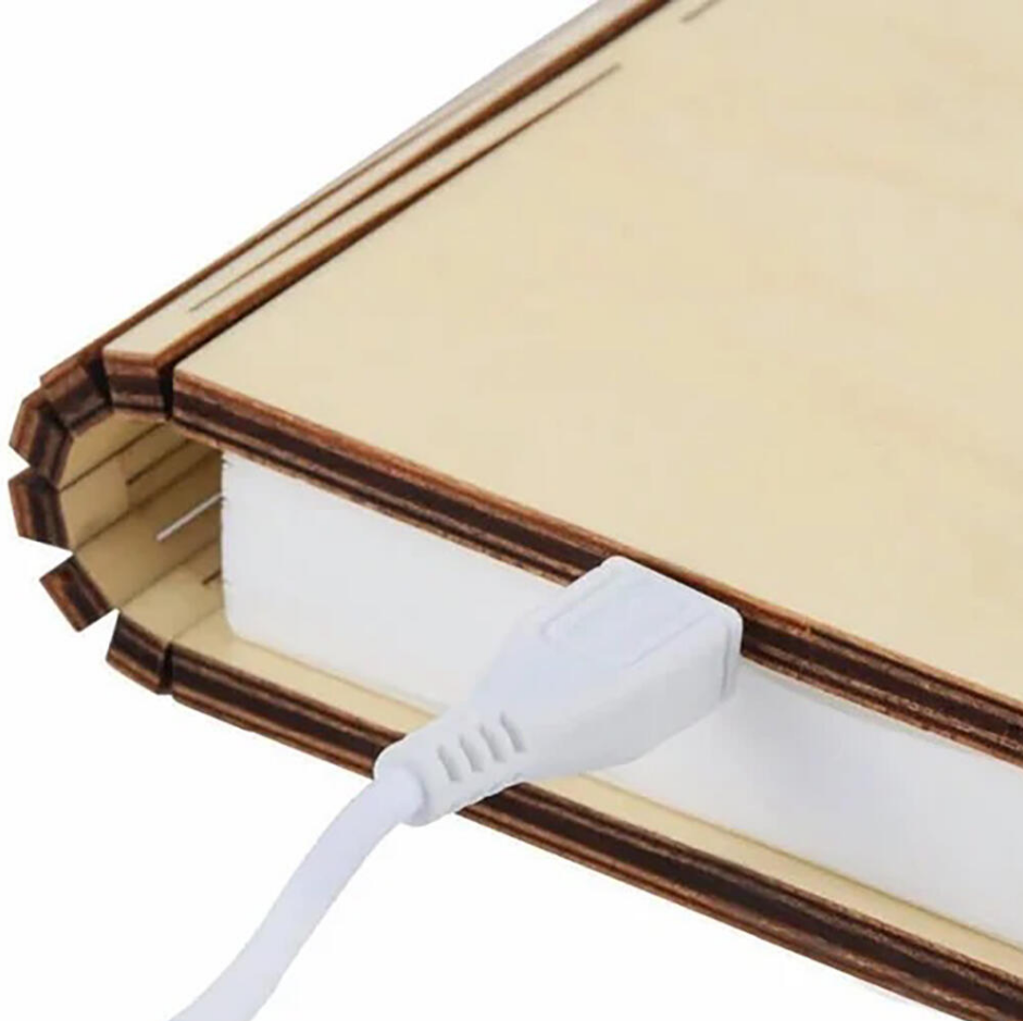 Lámpara Libro Plegable de Madera – AJEVO