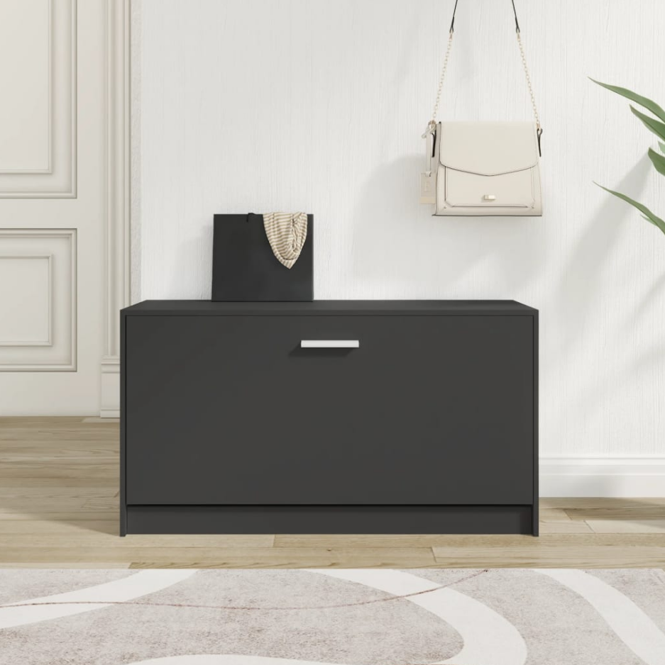 Banco Zapatero de Diseño Negro/Blanco – AJEVO