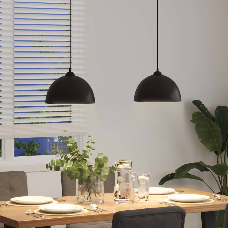 Set de 2 Lámparas Colgantes Regulables E27 Ø30 cm – AJEVO