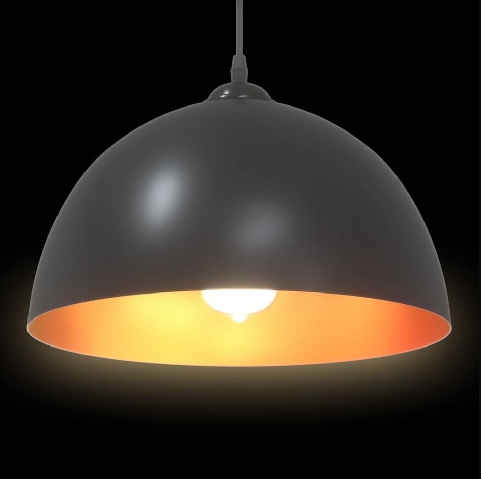 Set de 2 Lámparas Colgantes Regulables E27 Ø30 cm – AJEVO